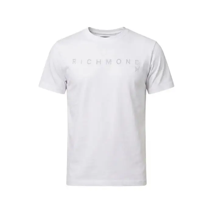 T-shirt John Richmond T-shirt uomo bianca con logo in rilievo Bianco