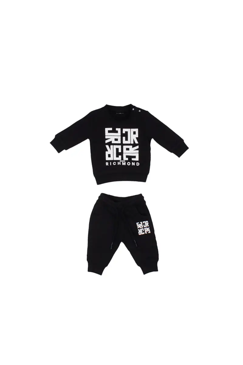 JOHN RICHMOND Tuta Unisex Junior Black Set sweatshirt+pants sokura
