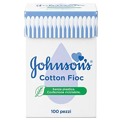 Johnson's Baby Cotton Fioc, Cotton fioc morbidissimi per la pulizia delle aree delicate, Cotton fioc neonato e adulto