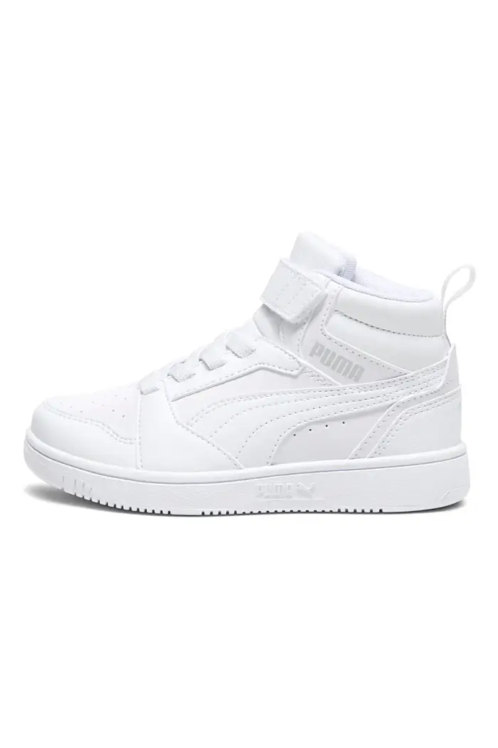 Sneakers alte bianche con strappo Puma Rebound V6 Mid AC+ PS [BIANCO]