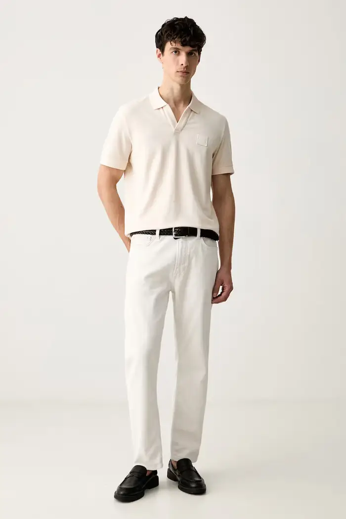 Joop! polo da uomo in cotone con elastan Beige