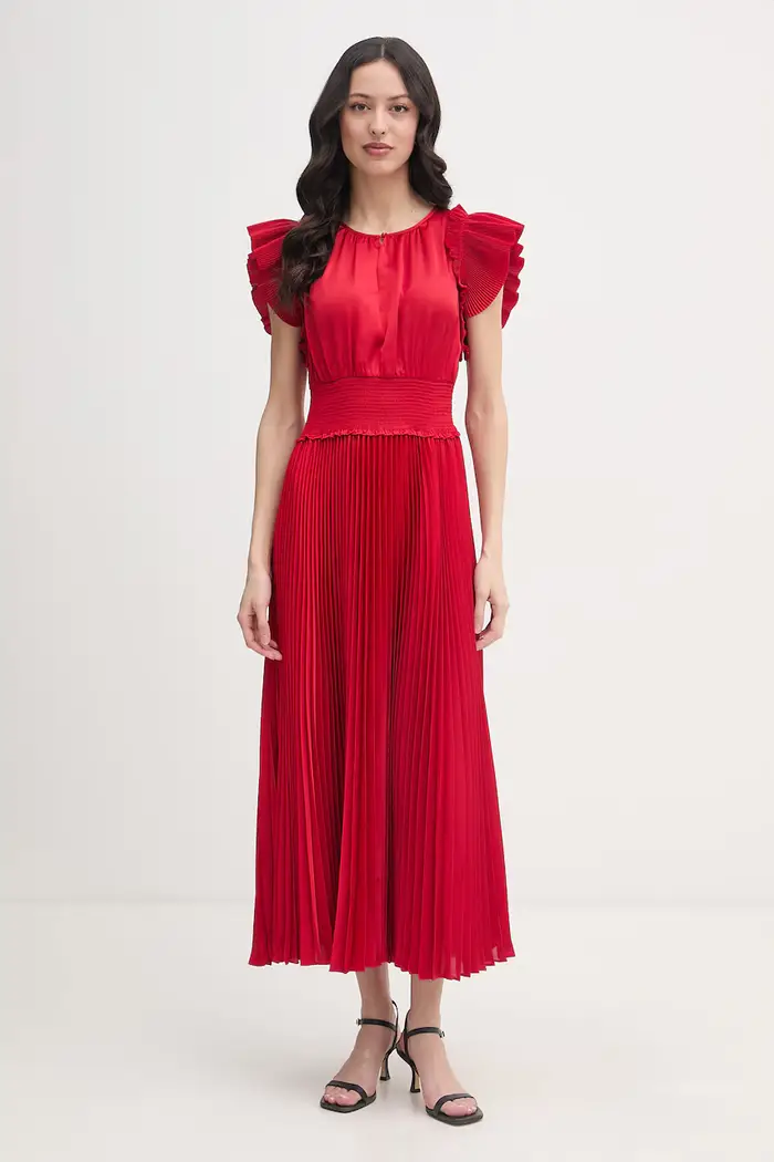 Joop! vestito plissettato Rosso