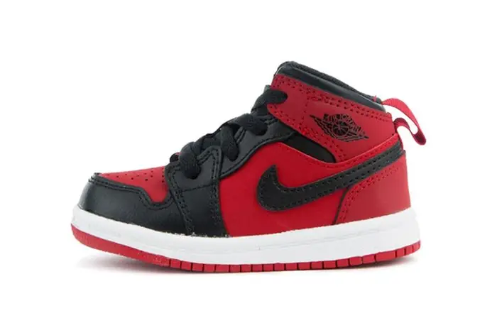 Jordan Air 1 Banned Ammortizzazione Supporto High top Scarpe per Bambini Piccoli Nero Rosso Neonato e Bambino 640735-610 6C