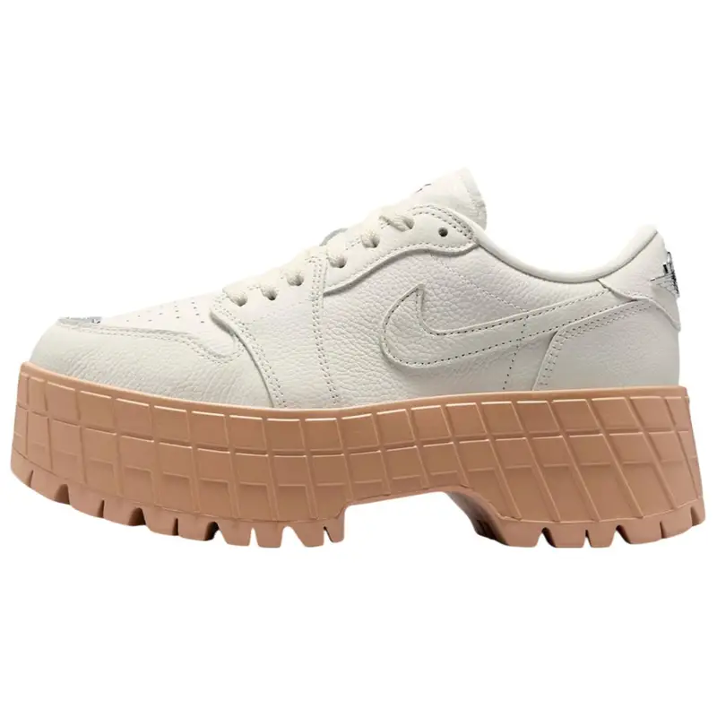 Jordan Air 1 Low Brooklyn Light Madder Root Scarpe da Ginnastica da Donna Bianco Crema Argento Metallizzato HF3184-101 36 5