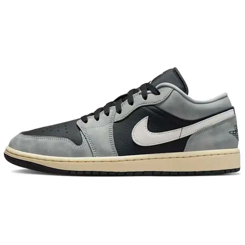 Jordan Air 1 Low Grigio Fumo Chiaro Scarpe da Ginnastica da Uomo Bianco Off-Noir HQ2010-012