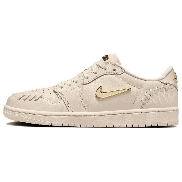 Air Jordan 1 Low Method of Make Legend Marrone Chiaro Sneakers da Donna Panna Oro Metallizzato FN5032-200 42