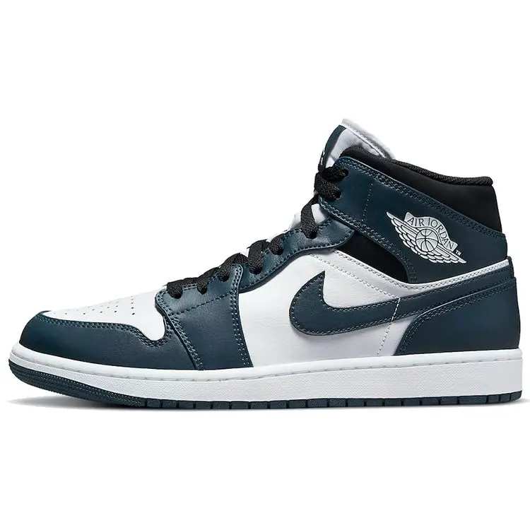 Jordan Air 1 Mid Armory Navy Uomo Sneakers Blu Nero Bianco 554724-411