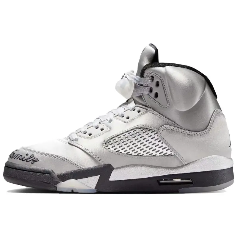 Jordan Air 5 Retro Wings Sneakers da Donna Argento Grigio Medio Nero IO2038-001 35 5