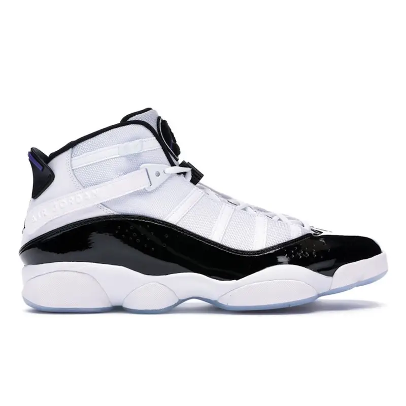 Jordan Air 6 Rings Concord Scarpe da Ginnastica da Uomo Bianco Nero-Dark-Concord 322992-104