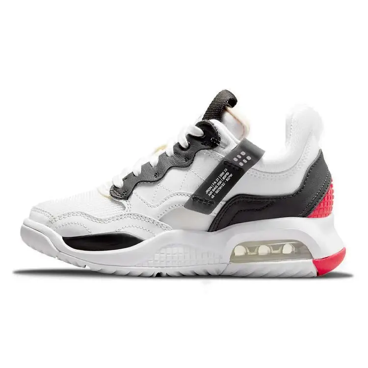 Jordan Air MA2 GS Grigio Fumo Chiaro Rosso Università Scarpe da Ginnastica Bambino Bianco Nero CW6594-106 35 5