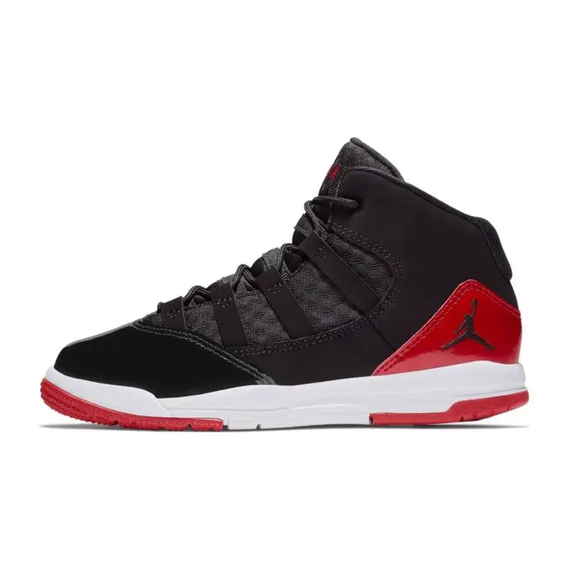 Jordan Air Max Aura PS Nero Rosso Palestra Sneakers da Bambino Bianco AQ9216-006