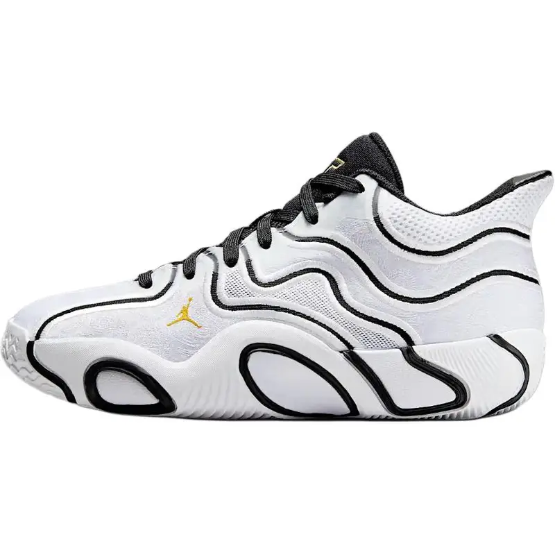 Jordan Air Tatum 3 GS Tunnel Walk Scarpe da Ginnastica per Bambini Bianco Nero Oro Metallizzato IB8151-100 35 5