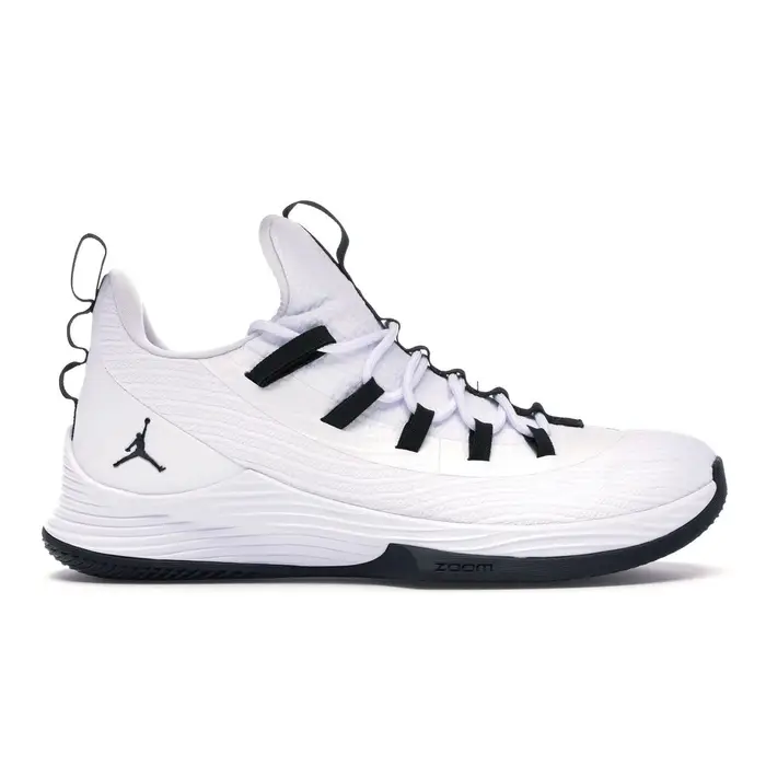 Jordan Air Ultra Fly 2 Low Scarpe da Ginnastica da Uomo Bianco Nero-Bianco AH8110-100