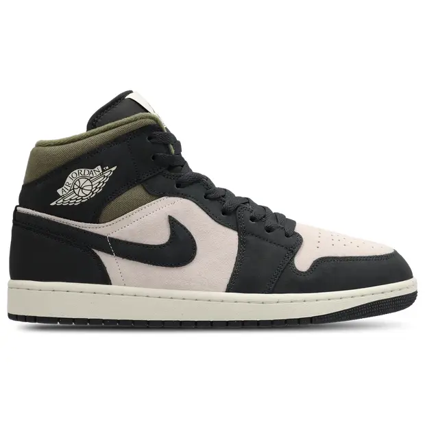 Jordan Aj1 Mid male Scarpe - Beige - Cuoio, Sintetico - Foot Locker