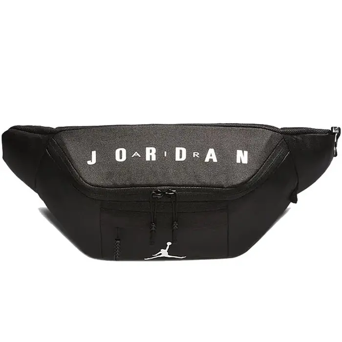 Jordan Basic Air Logo Versatile Sportiva Cerniera Spalla Tracolla Vita Borsa Unisex Nera 9A0092-023 Black