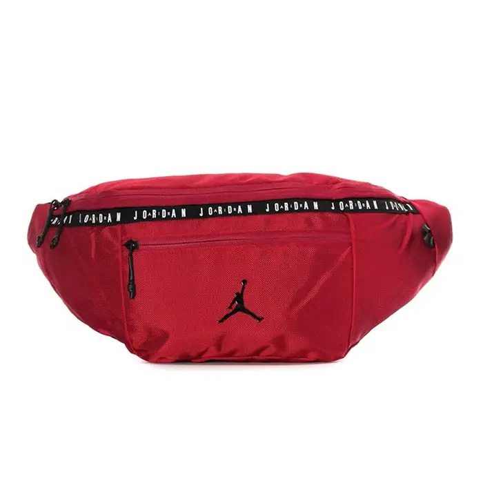 Borsa a tracolla singola/crossbody/marsupio unisex con logo Jordan Air in poliestere Rossa 9A0245-R78 Red