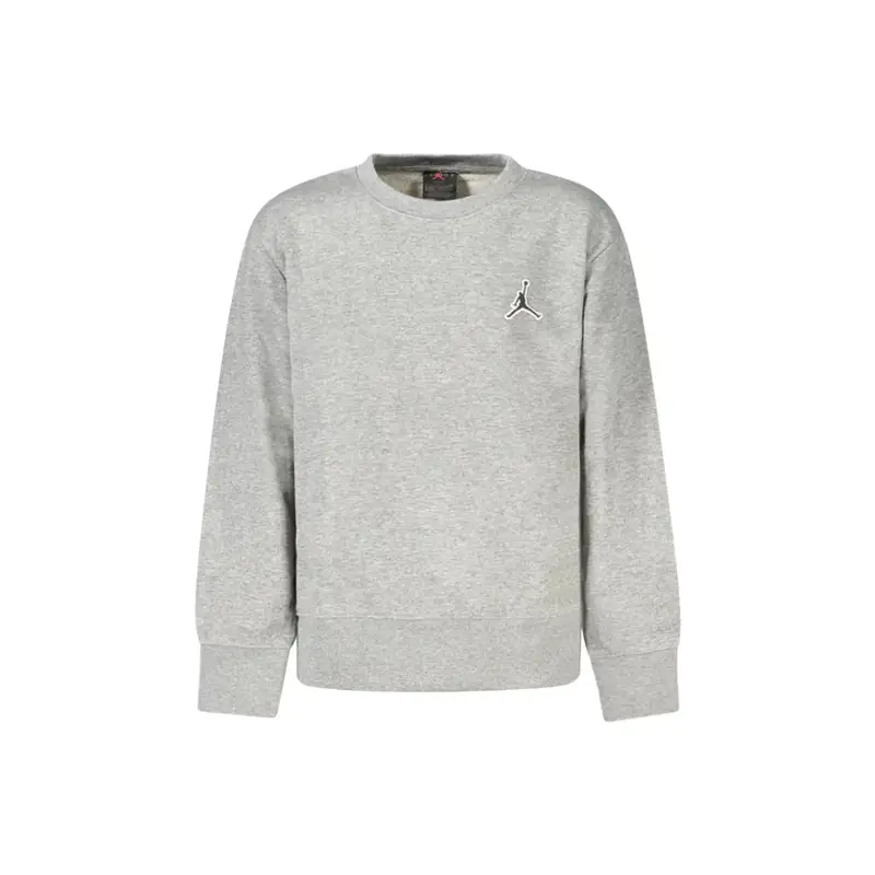 Jordan Felpa Uomo Grigia Girocollo Garzata Logo Grigio