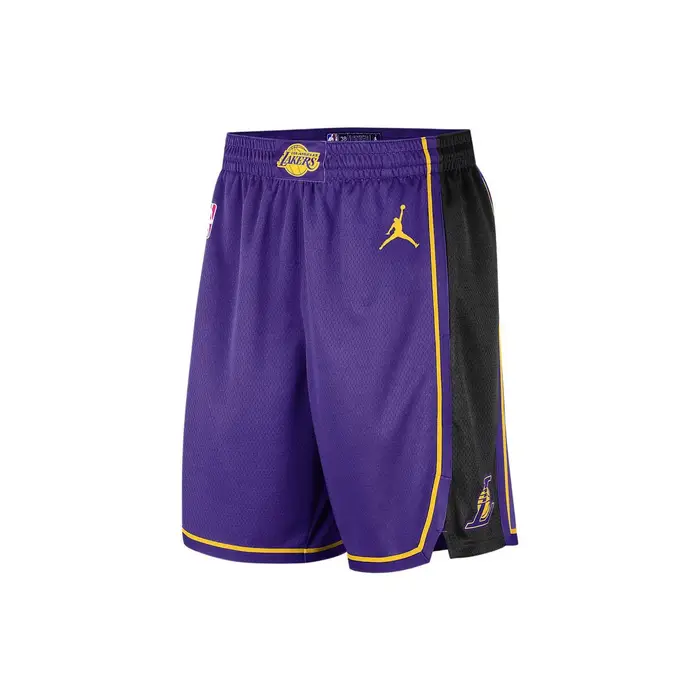 Jordan Pantaloncini NBA Los Angeles Lakers Statement Edition Swingman Dri-FIT Viola/Giallo Uomo Streetwear DO9432-504