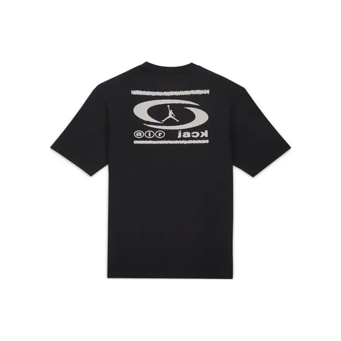 T-shirt a manica corta unisex con stampa di lettere, girocollo, vestibilità dritta, collaborazione Jordan X Travis Scott SS24, Top Neri DZ5515-011 XXXL