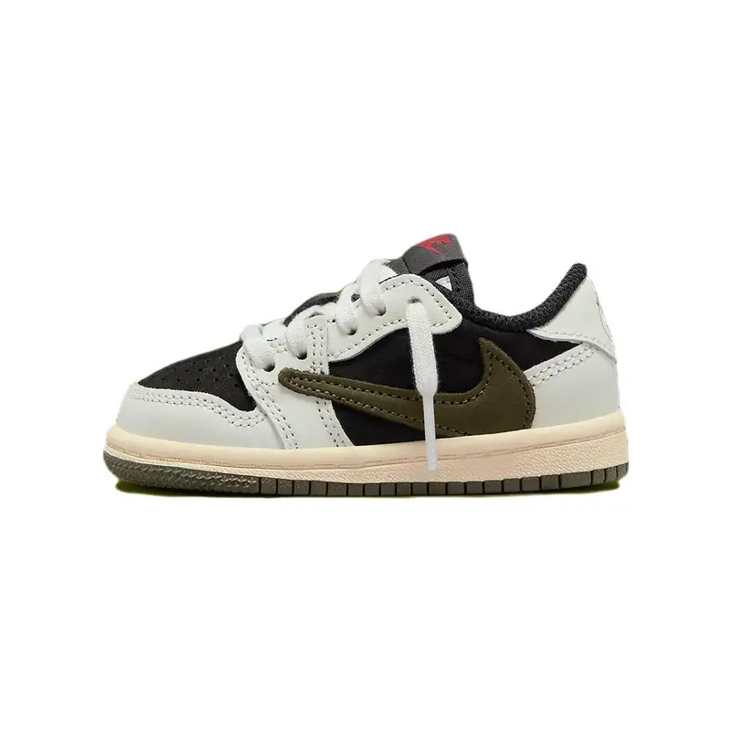 Jordan Travis Scott x Air 1 Retro Low OG SP TD Olive Sneakers da bambino Verdi Vela Rosso Università DZ5908-106