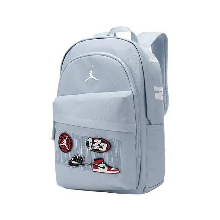 Jordan Zaino Casual alla Moda Versatile in Poliestere con Velcro Medio Unisex Grigio Blu JD2533232PS-005 Gray Blue