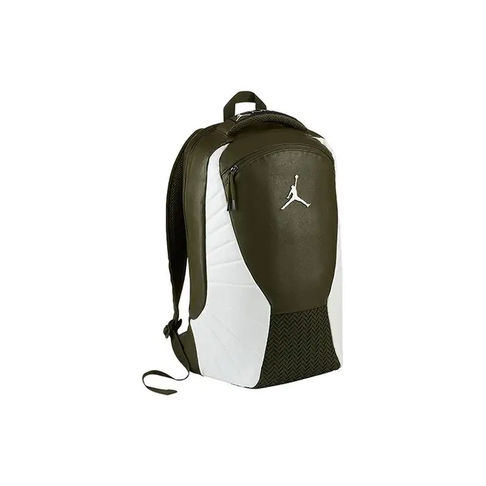 Jordan Zaino da Basket Aj12 Tessuto Sportivo Tempo Libero Zaino Unisex Verde Oliva Bianco HA2464-334 Olive Green White