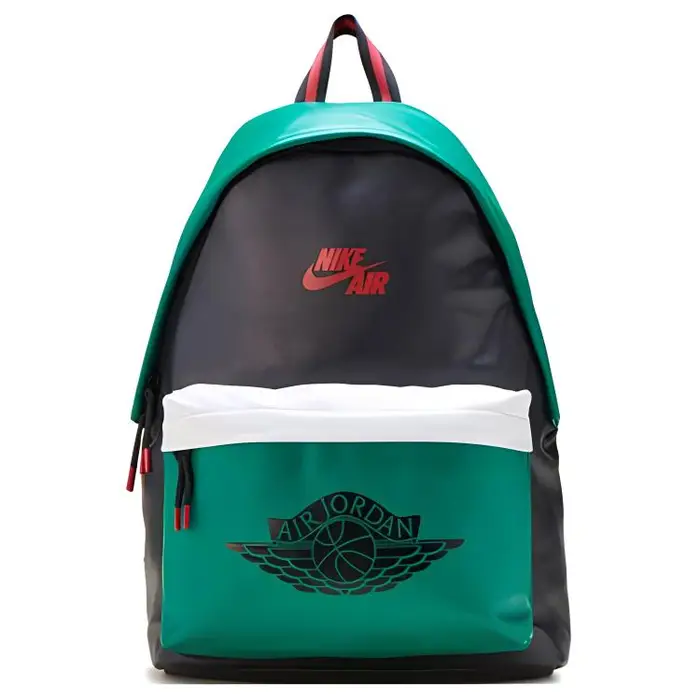 Jordan Zaino Sportivo AJ1 con Logo Grande Unisex Nero Verde 9A0390-085 Black Green Multicolor
