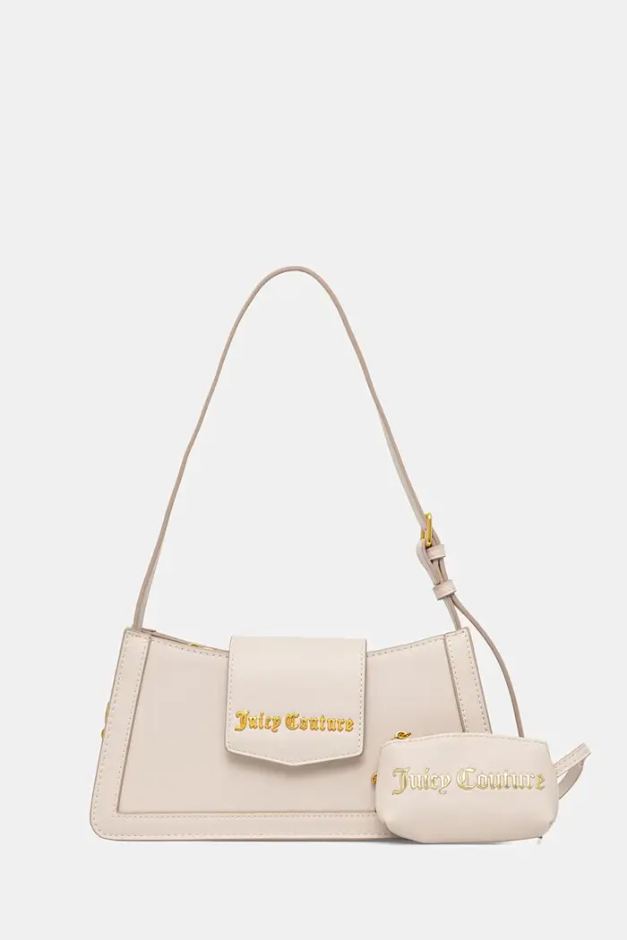 Juicy Couture borsa baguette da donna in similpelle Lily Beige