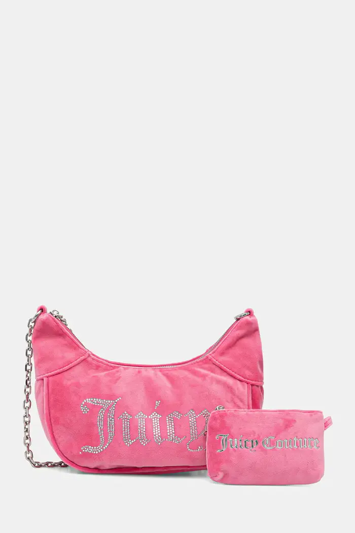 Juicy Couture borsa hobo da donna in velluto KIMBERLY Rosa