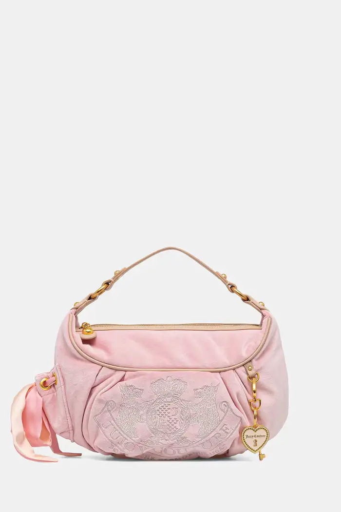 Juicy Couture borsa tote da donna in velluto DAYDREAMER Rosa