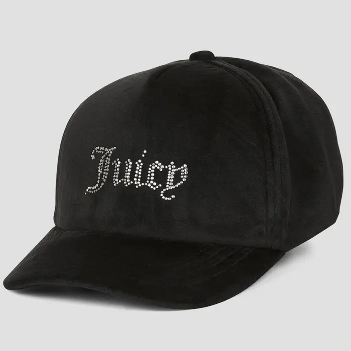 Juicy Couture Cappellino Velour Diamante Baseball Cap Nero