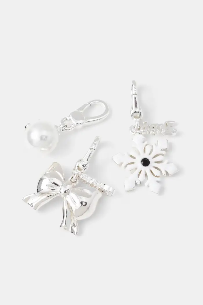 charms KAYLE CHRISTMAS CHARM SET pacco da 3 Argento
