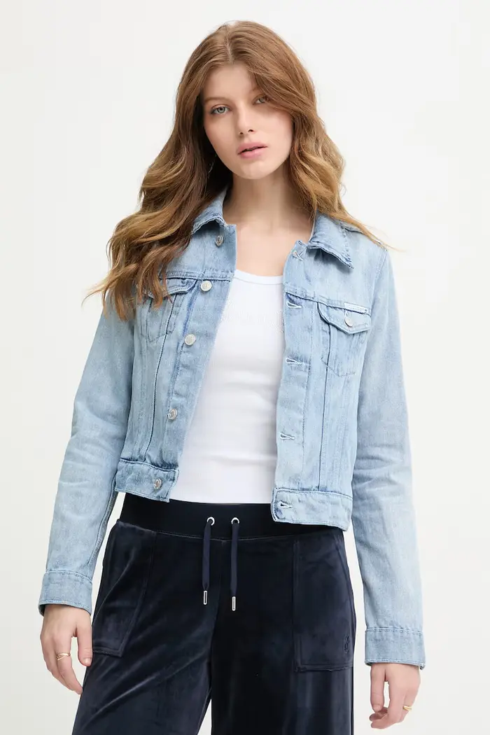 Juicy Couture da donna in cotone DIAMANTE CROPPE Blu