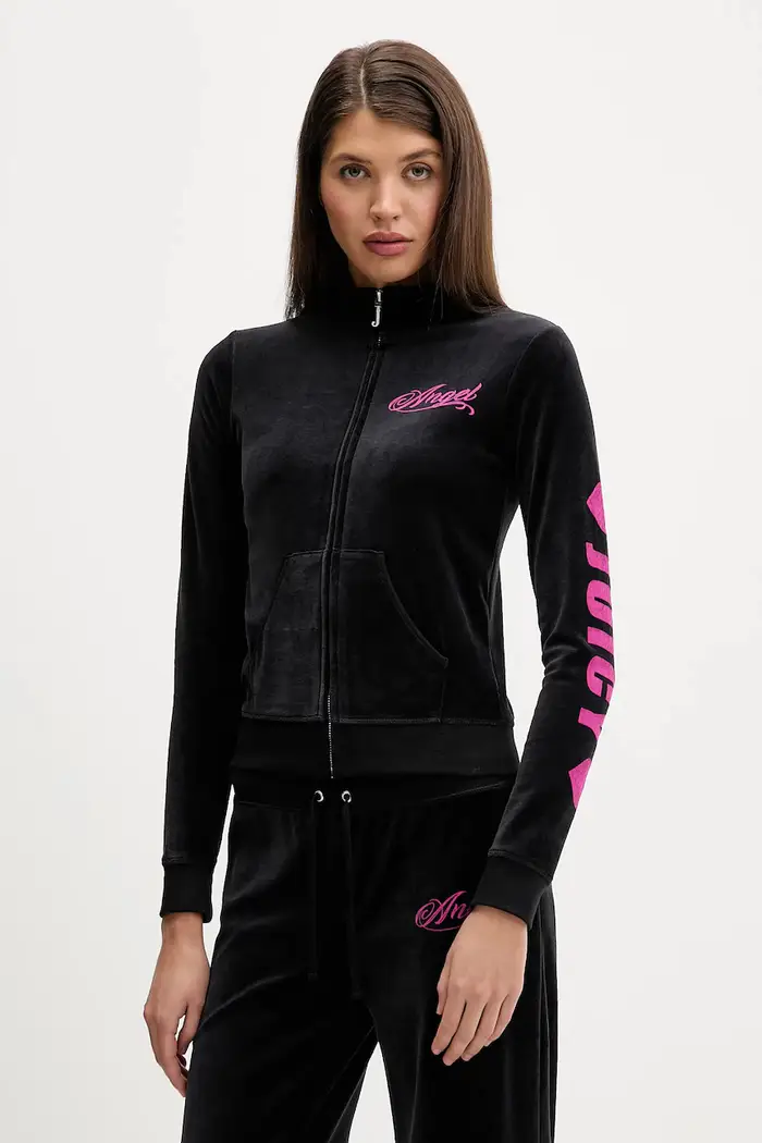 Juicy Couture felpa in velluto Angel Nero