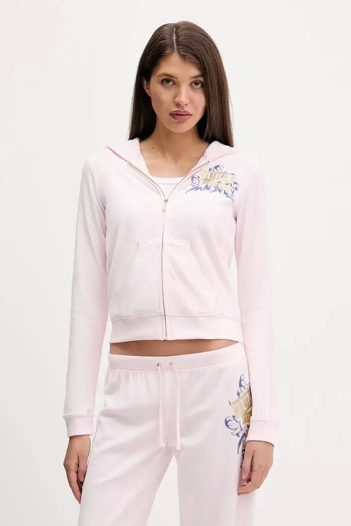 Juicy Couture felpa in velluto Wrap You Up Rosa