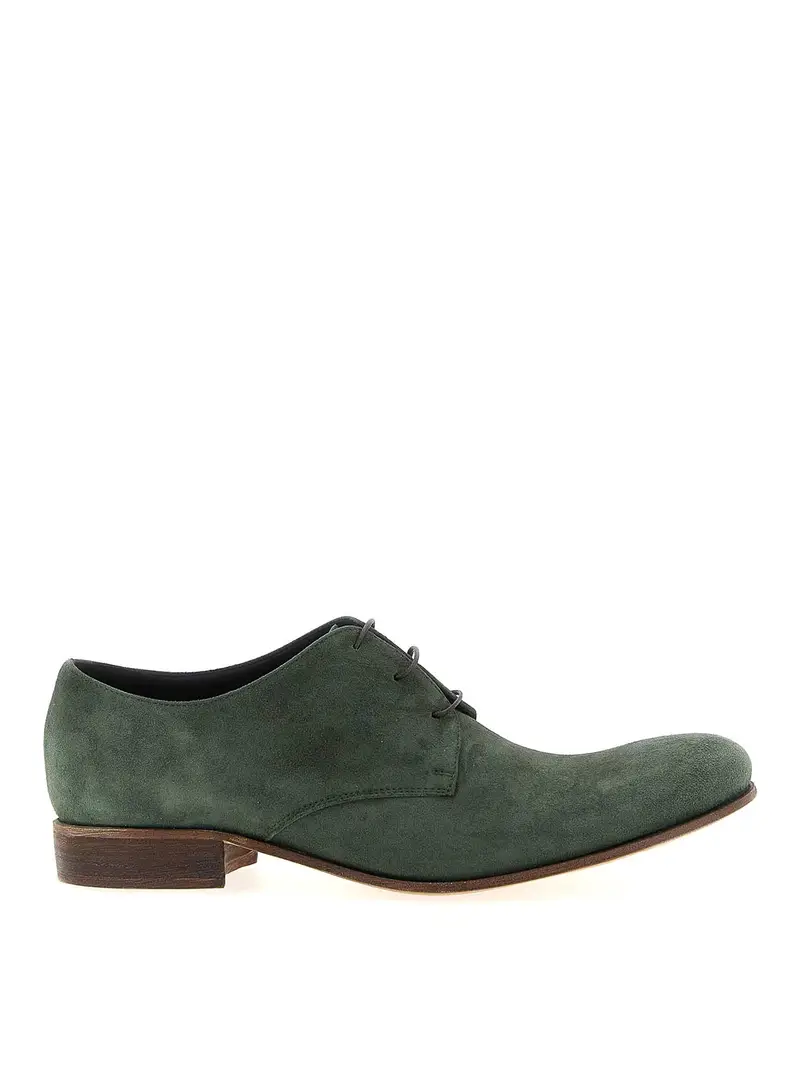 Julian Fashion Stringata in pelle scamosciata Verde