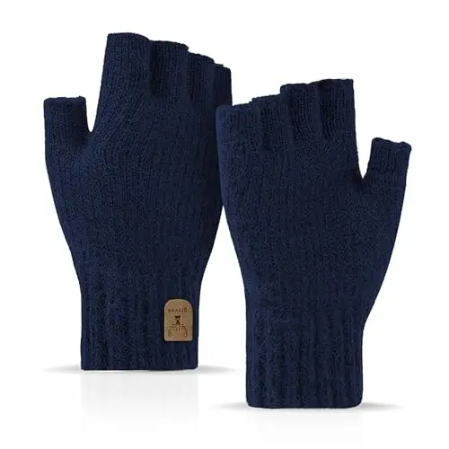 JUNRUI Guanti Donna Blu 3692042