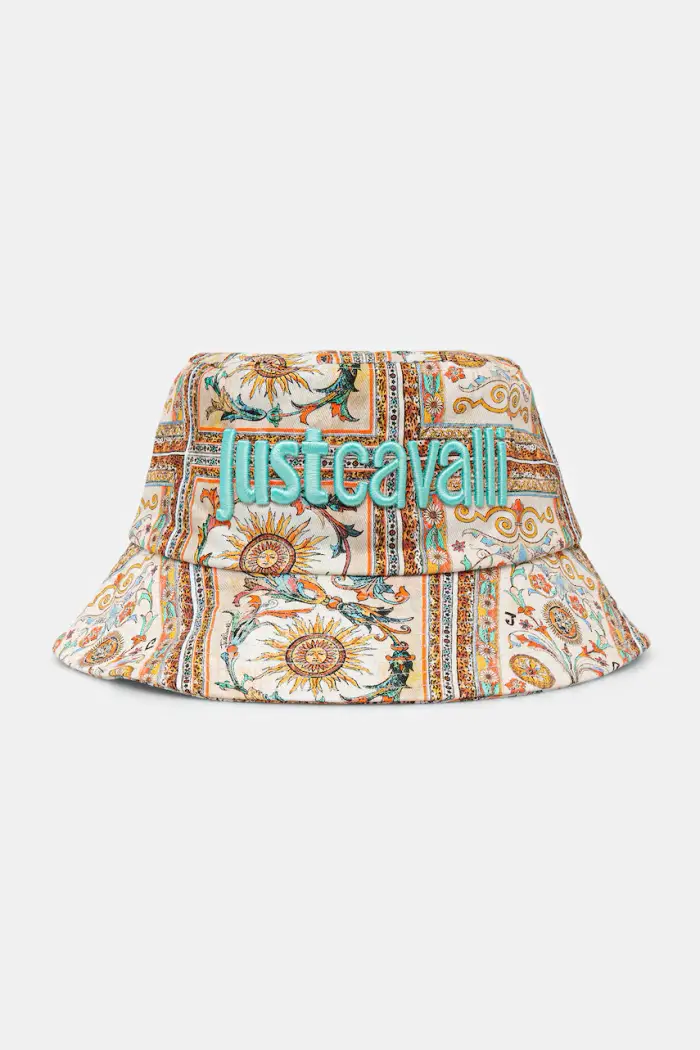 Just Cavalli bucket hat da donna in cotone Beige