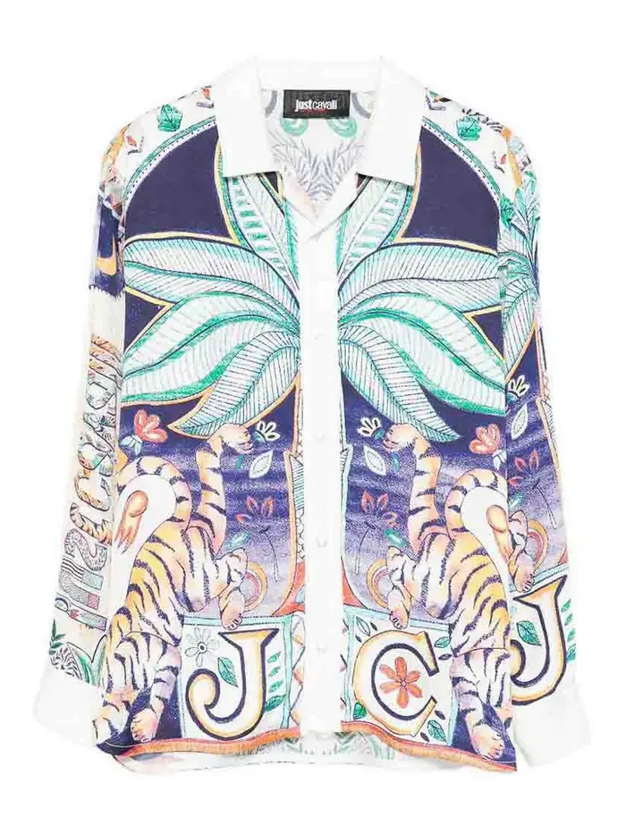 Just Cavalli Camicia Con Stampa Multicolore