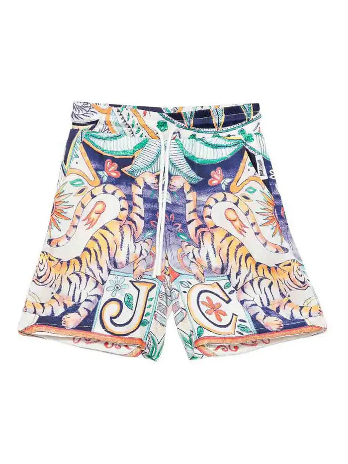 Just Cavalli Shorts Con Stampa Beige