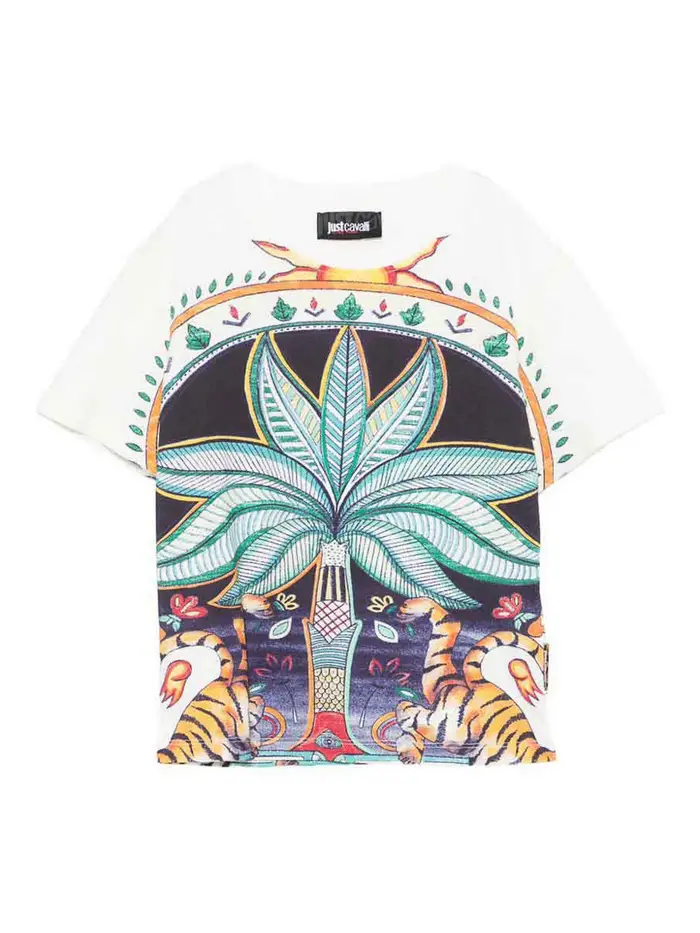 Just Cavalli T-Shirt Con Stampa Bianco