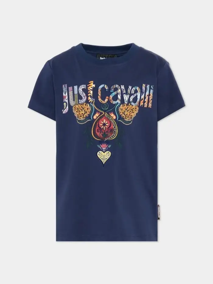 tshirt blu navy bambino maxi logo