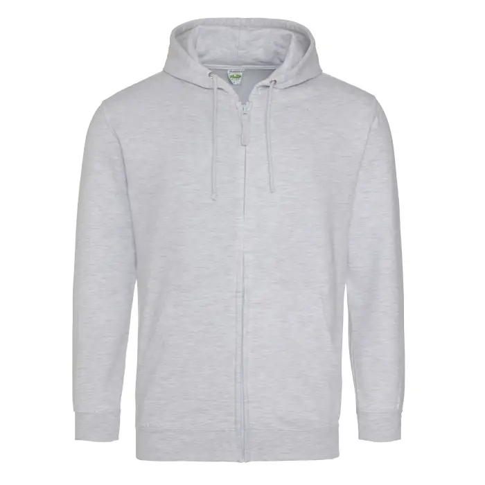 Just Hoods Felpa con cerniera a cappuccio Gris