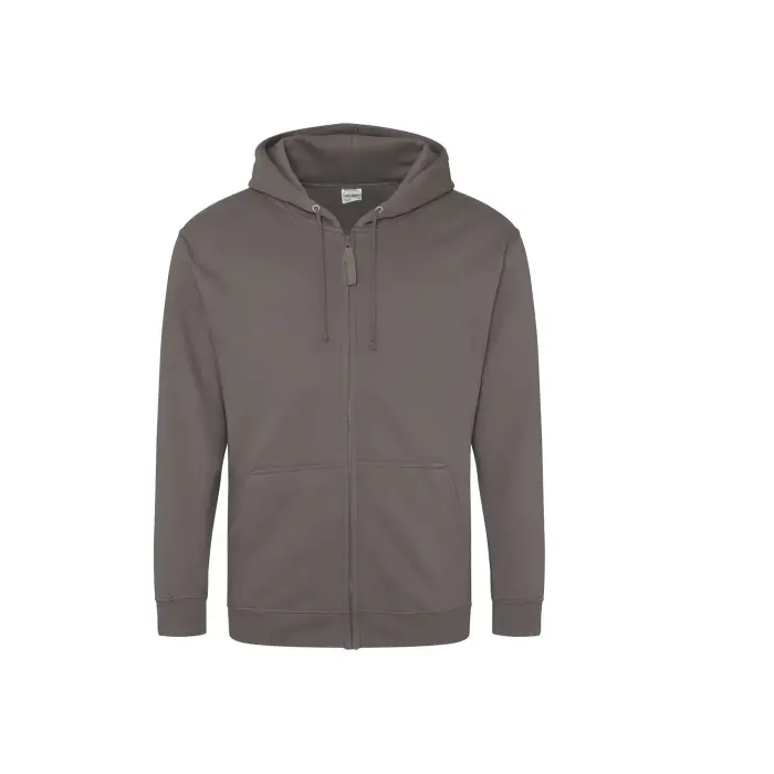Just Hoods Felpa con cerniera a cappuccio Gris