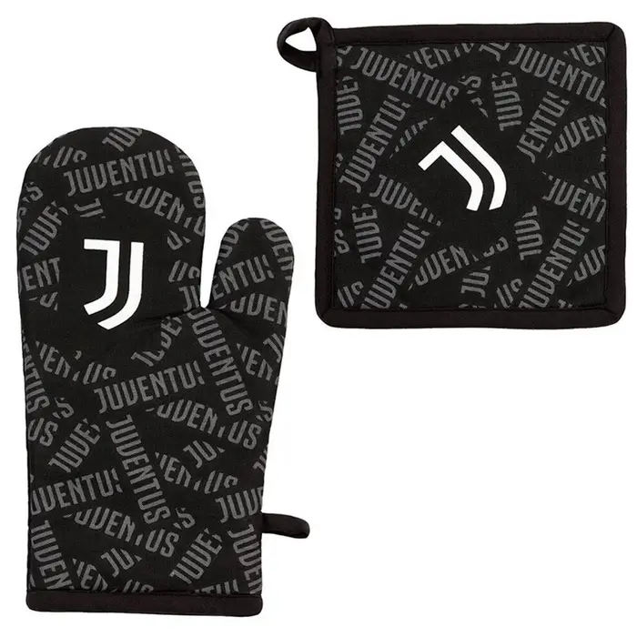 Juventus F C Set barbecue guanto e presina juventus all over prodotto ufficiale juventus