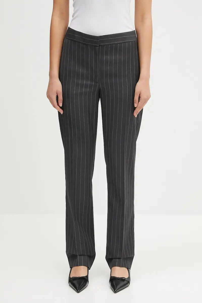 JW Anderson pantaloni in lana Straight Leg Tailored donna colore grigio TR0400.PG1695.945