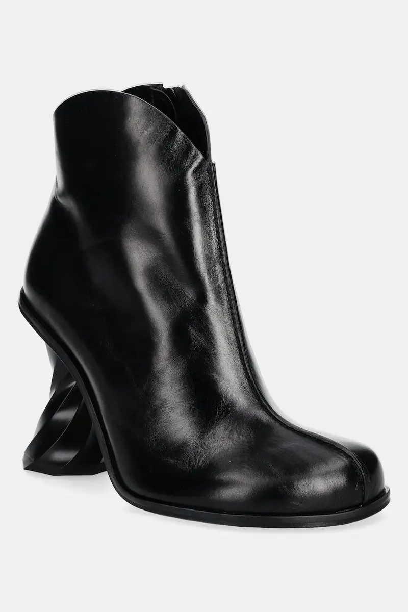 JW Anderson stivaletti alla caviglia in pelle Twist Heel donna colore nero ANW43211A