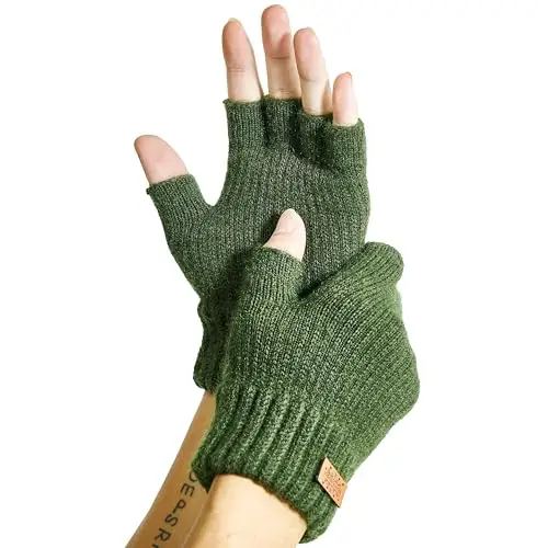 JYUYNY Guanti senza dita - Guanti Mezze Dita Invernali, Guanti Termici Caldi Guanti Senza Dita Fingerless Gloves Guanti