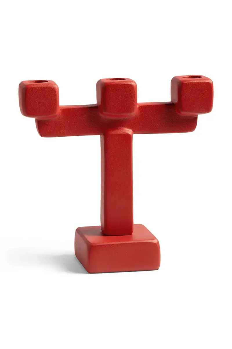 &k amsterdam candeliere decorativo chunk large 21 x 8 x 20, 5 cm Rosso