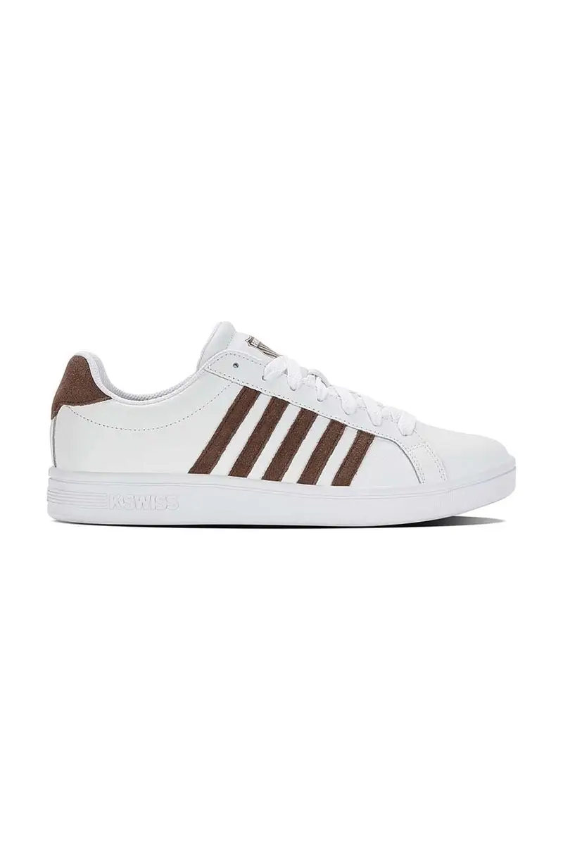 K-SWISS sneakers in pelle COURT TIEBREAK colore bianco 07011.936.M